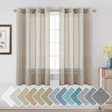 Country Style Privacy Translucent Taupe Sheer Curtains